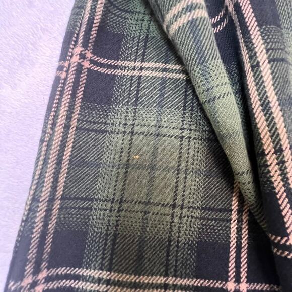 Vintage Field and Stream Green Flannel Work Shirt Tall Sz Large with Minor Flaws - Picture 6 of 9